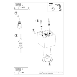 Plafon QUAD 1 biały SOLLUX SL.0027