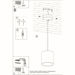 Lampa wisząca ORBIS 1 biały SOLLUX SL.0053