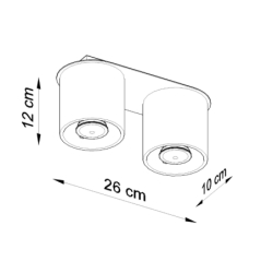Plafon ORBIS 2 biały SOLLUX SL.0056
