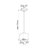 Lampa wisząca QUAD 1 szary SOLLUX SL.0061