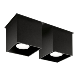 Plafon QUAD 2 czarny SOLLUX...