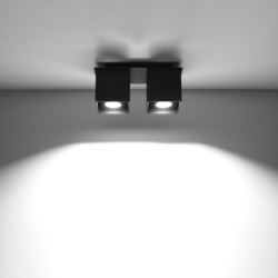 Plafon QUAD 2 czarny SOLLUX SL.0063
