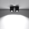 Plafon QUAD 2 czarny SOLLUX SL.0063