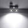 Plafon QUAD 2 szary SOLLUX SL.0064