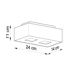 Plafon MONO 2 biały SOLLUX SL.0067