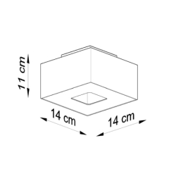 Plafon MONO 1 czarny SOLLUX SL.0070