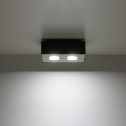 Plafon MONO 2 czarny SOLLUX SL.0071