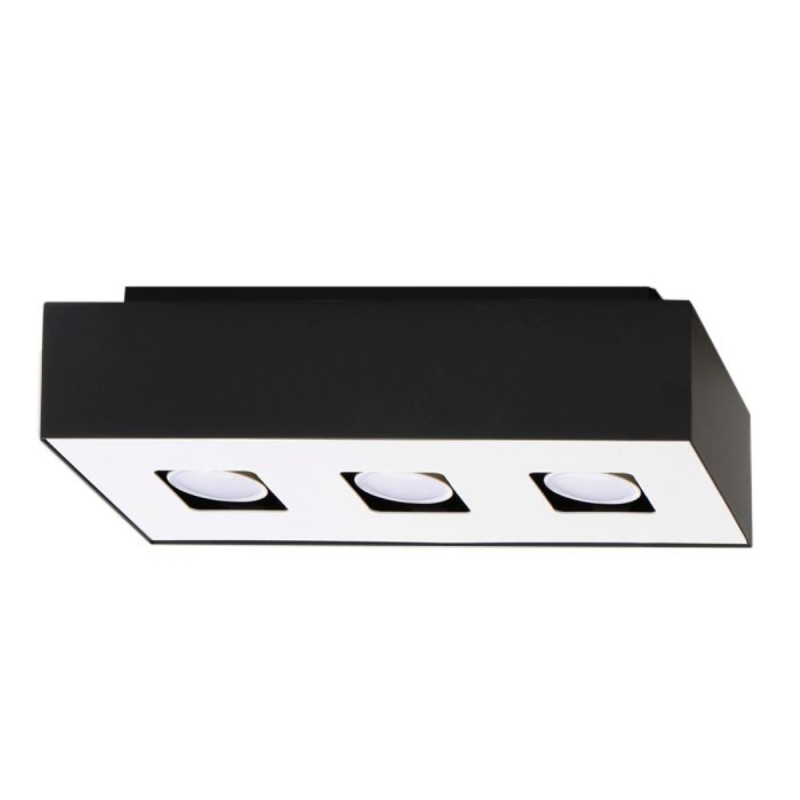 Plafon MONO 3 czarny SOLLUX SL.0072
