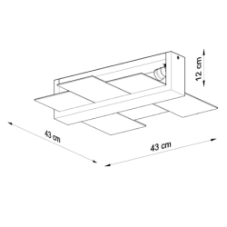 Plafon FENIKS 2 naturalne drewno SOLLUX SL.0076