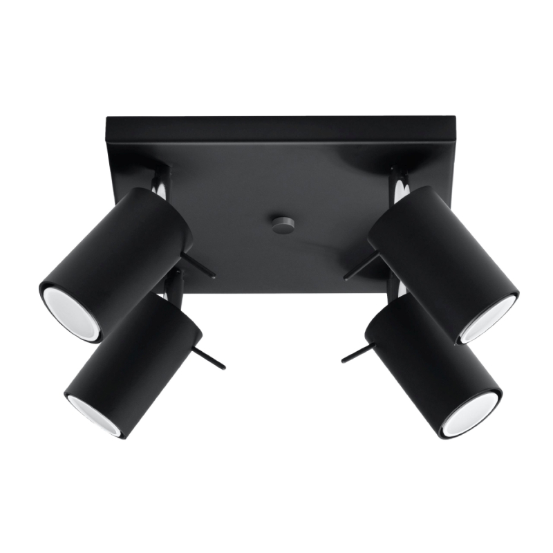 Plafon RING 4 czarny SOLLUX SL.0094