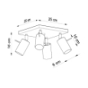 Plafon RING 4 czarny SOLLUX SL.0094