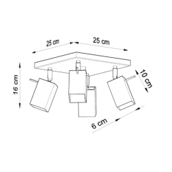 Plafon MERIDA 4 biały SOLLUX SL.0098