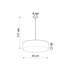 Lampa wisząca ARENA 45 czarna SOLLUX SL.0118