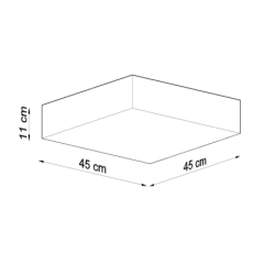 Plafon HORUS 45 szary SOLLUX SL.0140