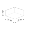Plafon HORUS 25 szary SOLLUX SL.0143
