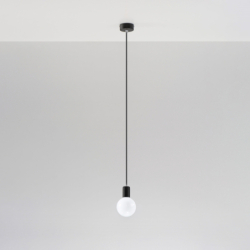 Lampa wisząca EDISON czarna SOLLUX SL.0152