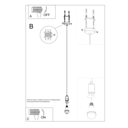 Lampa wisząca EDISON czarna SOLLUX SL.0152