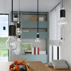 Lampa wisząca EDISON czarna SOLLUX SL.0152