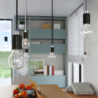 Lampa wisząca EDISON czarna SOLLUX SL.0152