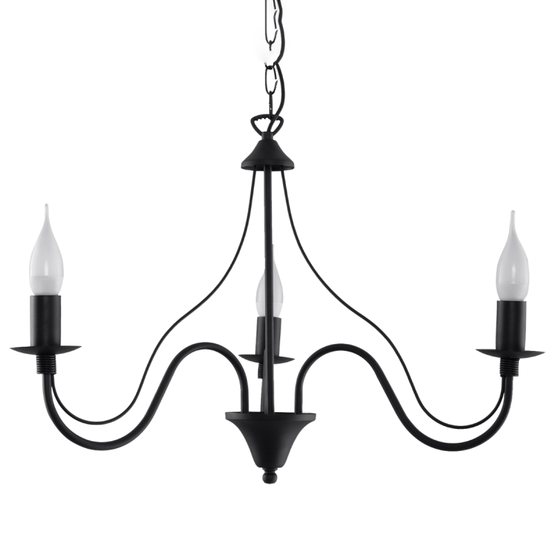 Żyrandol MINERWA 3 czarny SOLLUX SL.0217