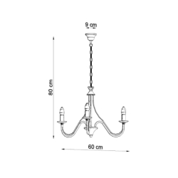 Żyrandol MINERWA 3 czarny SOLLUX SL.0217