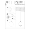 Lampa wisząca BALL czerwona SOLLUX SL.0253