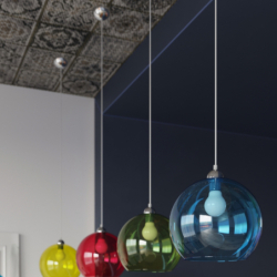Lampa wisząca BALL czerwona SOLLUX SL.0253