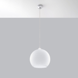 Lampa wisząca BALL biała SOLLUX SL.0256