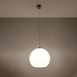 Lampa wisząca BALL biała SOLLUX SL.0256