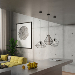 Lampa wisząca UMBERTO czarna SOLLUX SL.0294