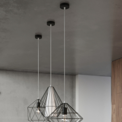 Lampa wisząca UMBERTO czarna SOLLUX SL.0294