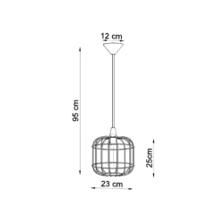 Lampa wisząca CELTA czarna SOLLUX SL.0296