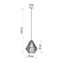 Lampa wisząca DEMI czarna SOLLUX SL.0298