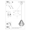 Lampa wisząca DEMI czarna SOLLUX SL.0298