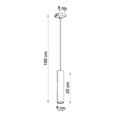 Lampa wisząca LAGOS 1 czarny SOLLUX SL.0327