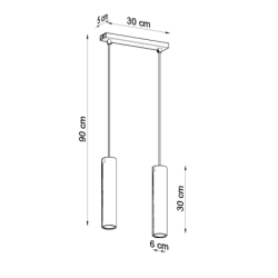 Lampa wisząca LAGOS 2 czarny SOLLUX SL.0328