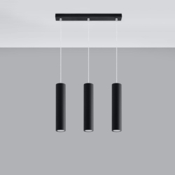 Lampa wisząca LAGOS 3L czarny SOLLUX SL.0329