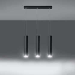 Lampa wisząca LAGOS 3L czarny SOLLUX SL.0329