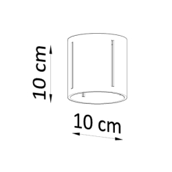 Plafon INEZ czarny SOLLUX SL.0356