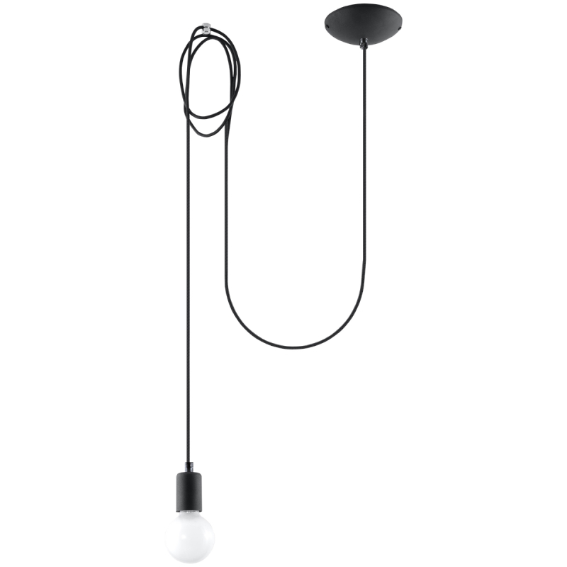 Lampa wisząca EDISON 1 LONG czarny SOLLUX SL.0369