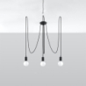 Żyrandol EDISON 3 czarny SOLLUX SL.0370