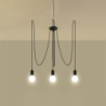 Żyrandol EDISON 3 czarny SOLLUX SL.0370