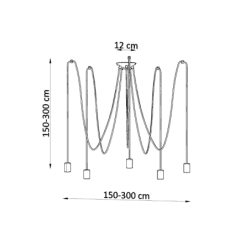 Żyrandol EDISON 5 czarny SOLLUX SL.0371