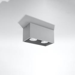Plafon QUAD MAXI szary SOLLUX SL.0382