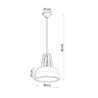 Lampa wisząca CASCO biała/naturalne drewno SOLLUX SL.0388