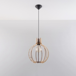 Lampa wisząca ARANCIA naturalne drewno SOLLUX SL.0391