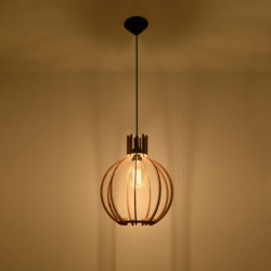 Lampa wisząca ARANCIA naturalne drewno SOLLUX SL.0391
