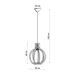 Lampa wisząca ARANCIA naturalne drewno SOLLUX SL.0391