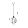 Lampa wisząca ARANCIA naturalne drewno SOLLUX SL.0391