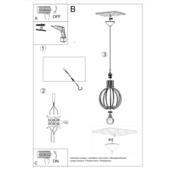 Lampa wisząca ARANCIA naturalne drewno SOLLUX SL.0391
